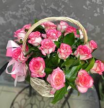 Цветочная композиция из Розы в корзине #REPLACE_PRED# Сасово